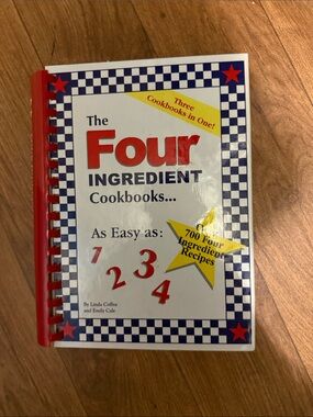 Four Ingredient Cookbooks - Red Cover great recipes for easy cooking